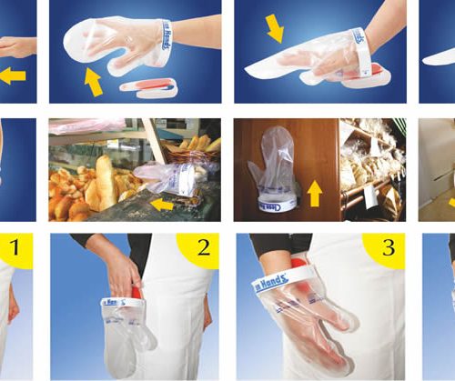 Kit Guanti Igienici Professionali Clean Hands – Con Calamita, Per Alimenti, Panetterie, Negozi, 4 Confezioni, Riciclabili